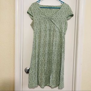 Toad&Co Green Flare Sun Dress Large